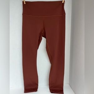 Lululemon Wunder Under Tight 25'' Brown Rust Leggings